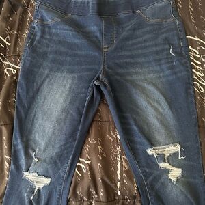 Old Navy Distressed Rock Star Jeggings- Size 18, Blue